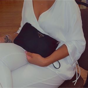 Black Prada Wristlet